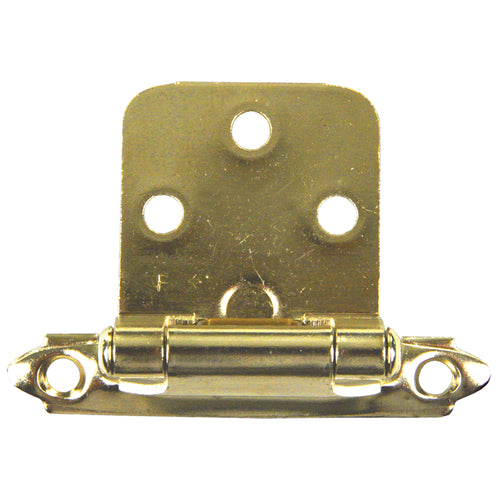 Self-Closing JR Products Flush Mount Hinge - Brass 70595