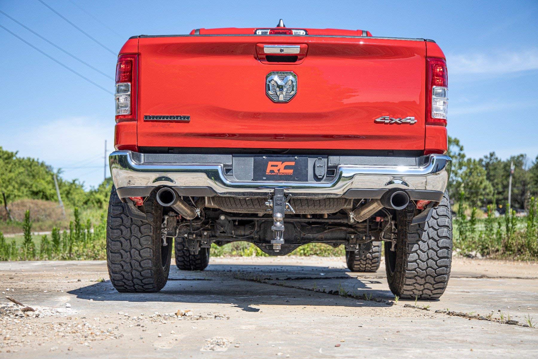 Dual Rough Country Cat-Back Exhaust for 19-24 Ram 1500 2WD/4WD | 5.7L - 96013
