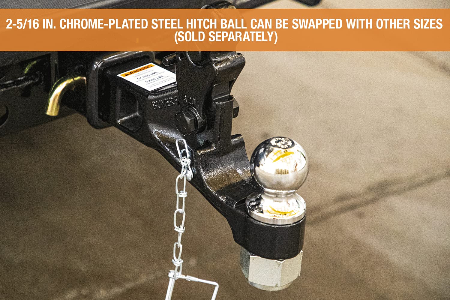 12 Ton Buyers Products Combination Hitch - 2-1/2 Inch Receiver, 2-5/16 Inch Ball -RM122516