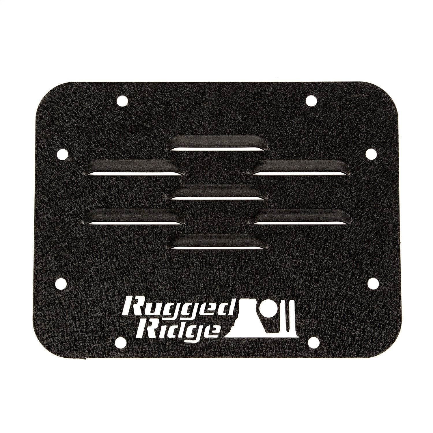 Rugged Ridge Delete Plate Tire Carrier | Black, Vented | 11586.10 | Fits 2007-2018 Jeep Wrangler JK