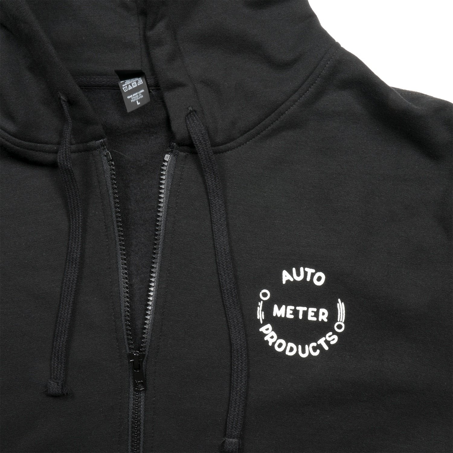 Zip Hoodie AutoMeter, Adult Large, Black, 'Vintage'