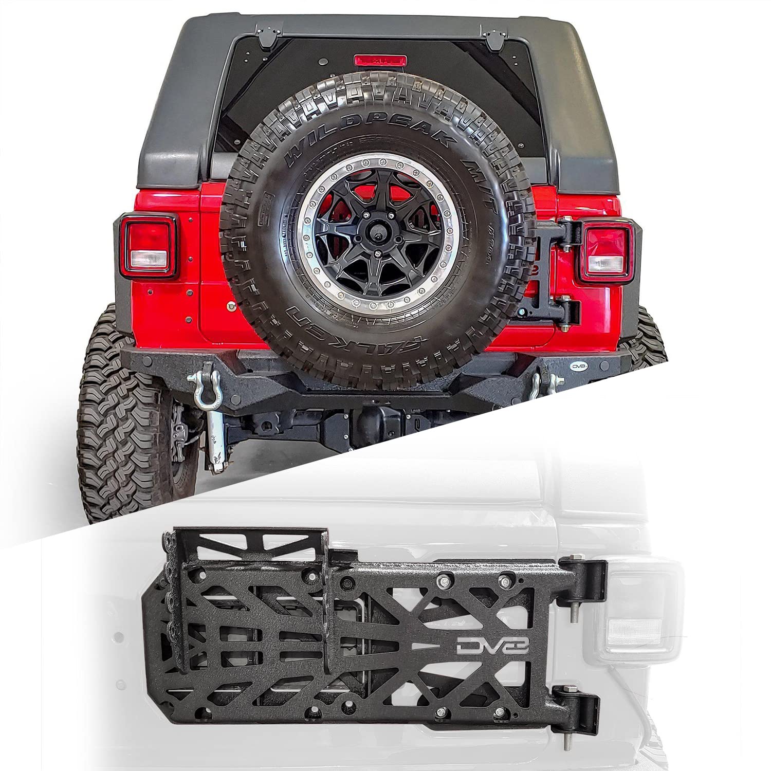 DV8 Offroad Spare Tire Carrier for Jeep Wrangler JL 2018-2025 & 2021-2025 Rubicon 392