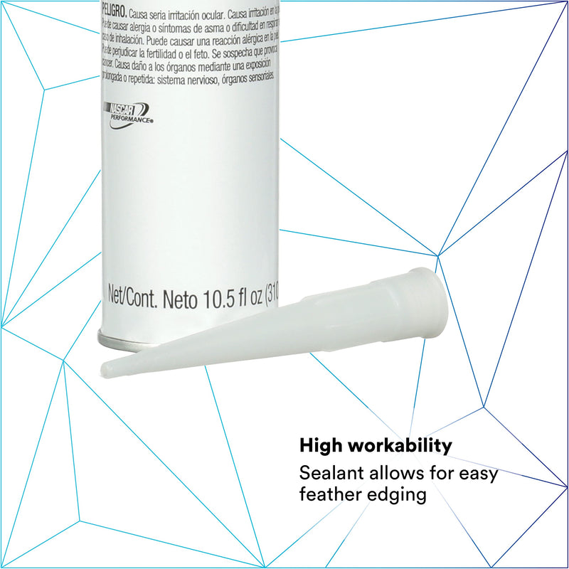 3M Urethane Auto Glass Windshield Adhesive, 08693, Medium Viscosity, High-Strength, Fast-Curing, 310 mL/10.5 fl oz Cartridge, Black