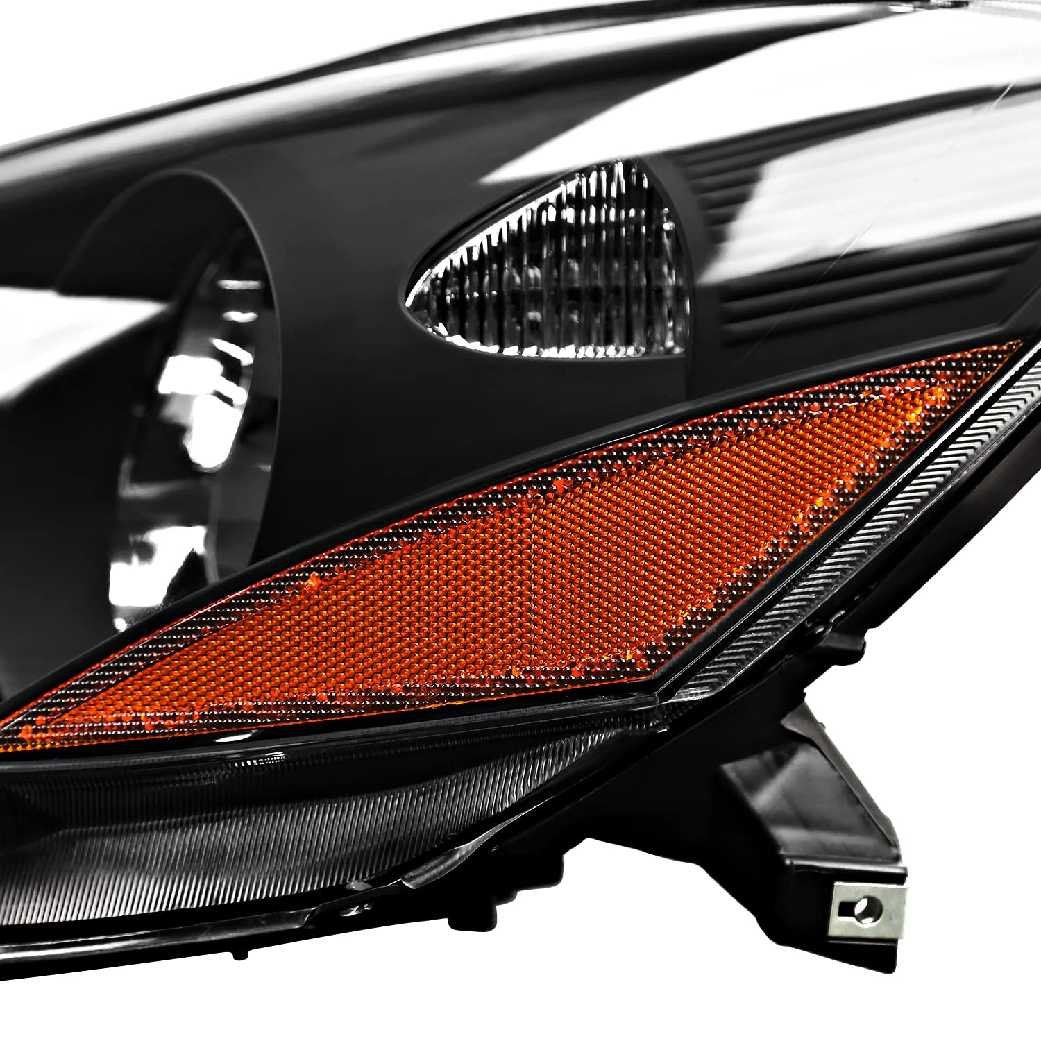 Black Headlights Spec-D Tuning Compatible with 2006-2010 Toyota Sienna, Left + Right Pair Headlamp Assembly