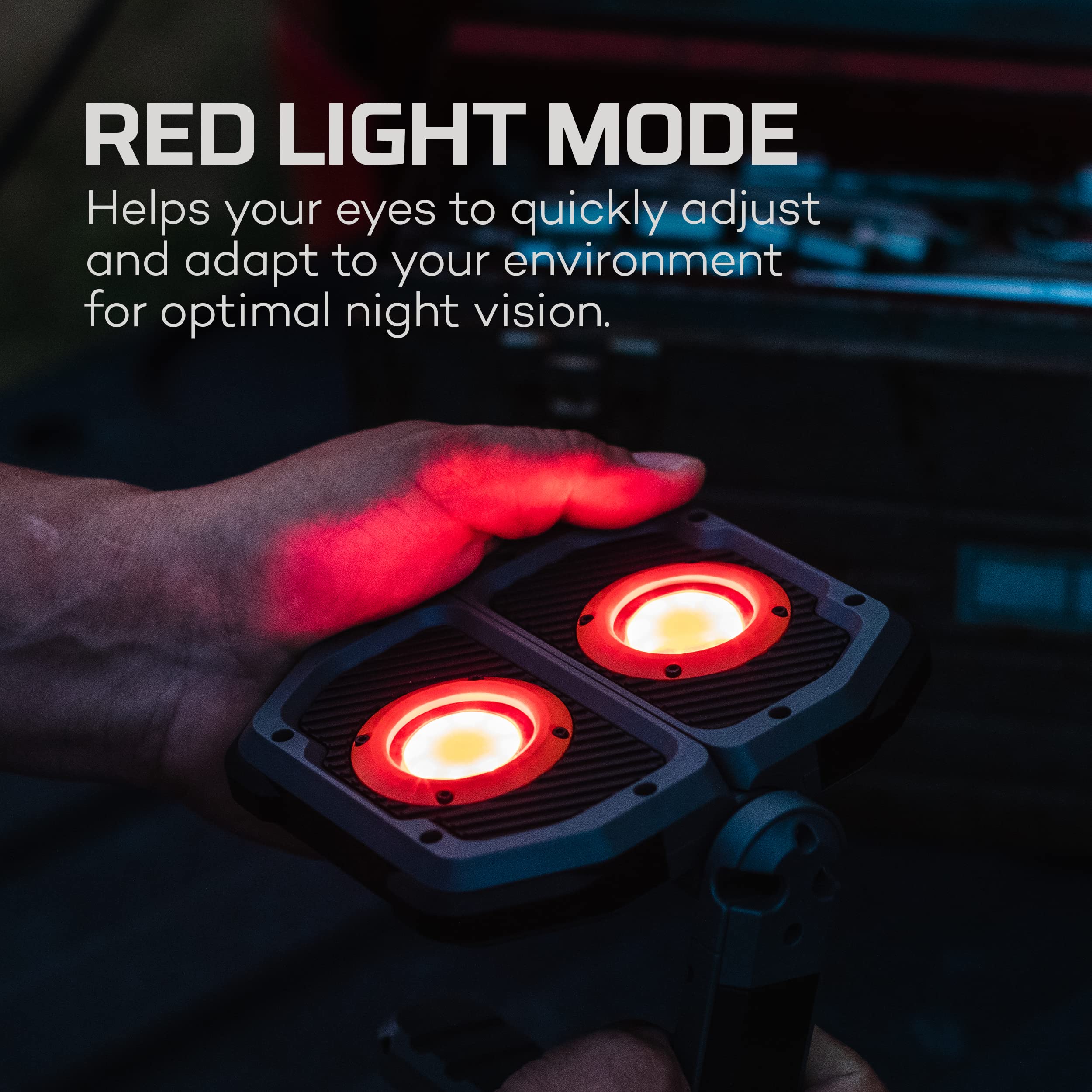 OMNI 3K NEBO Rechargeable Work Light | 3000 Lumens COB, 6 Light Modes, Rotating Magnetic Handles, Built-In Power Bank, Water Resistant, Portable Camping Lantern, Includes USB-C Charging Cable