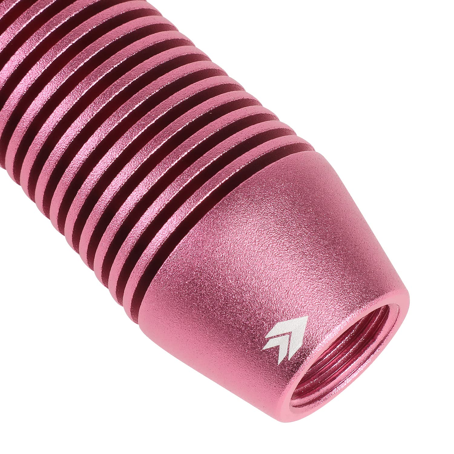 NRG Innovations Universal Aluminum SK-700PK Shift Knob with Thread Adapters, Heatsink Style Short Curvy Cylinder Lever,Pink