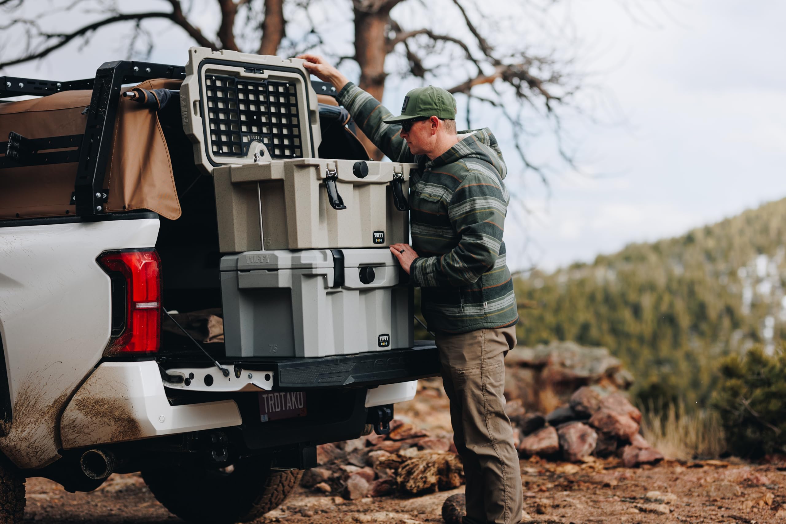 Locking Dry Box Tuffy 75L – Heavy-Duty Steel Storage Case with Combination Lock & Key Override | All-Weather, Stackable Vault for Overlanding, Tactical Gear & Outdoor Equipment