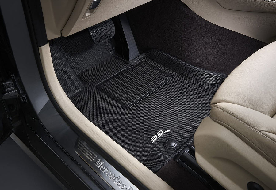 3D MAXpider Kagu Custom Fit Floor Mat (Black) Compatible with Alfa Romeo Stelvio / Stelvio Quadrifoglio 2018-2025 - Front Row