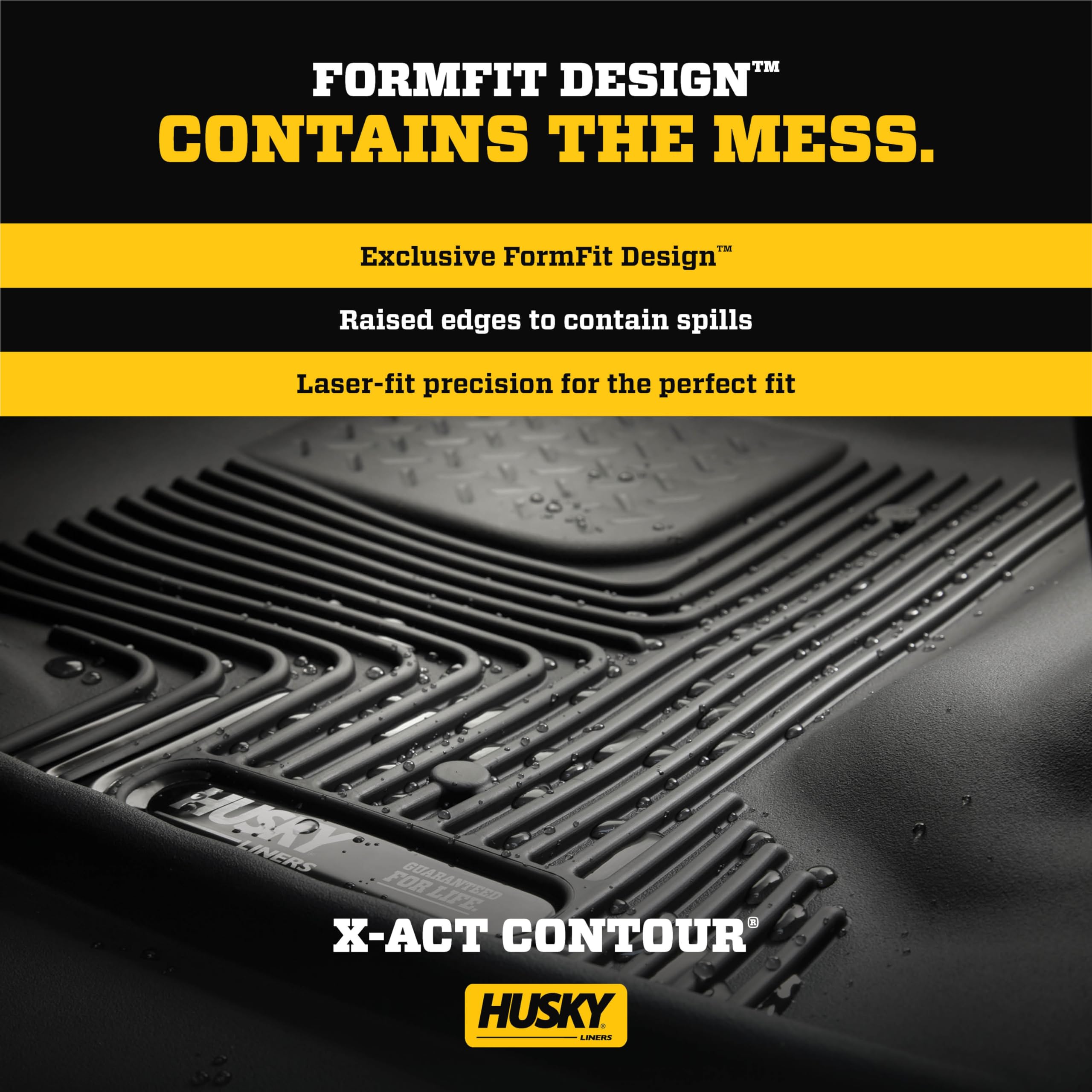 Husky Liners X-act Contour Floor Mats | 2020-2025 Buick Encore GX Fits, 2024-2026 Buick Envista & 2021-2025 Chevrolet Trailblazer | Front Row, 2-pc Black - 55601