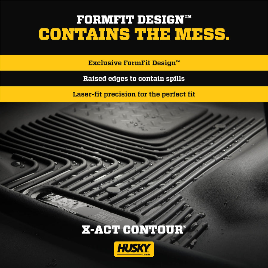 Husky Liners X-act Contour Floor Mats | 2020-2025 Buick Encore GX Fits, 2024-2026 Buick Envista & 2021-2025 Chevrolet Trailblazer | Front Row, 2-pc Black - 55601