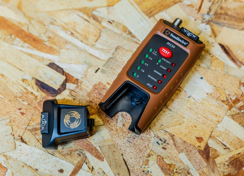 M550 Southwire Continuity Tester for Data & Coax - Detects Opens, Shorts, Miswires, & Split Pairs - Tests Shielded & Unshielded Cables - Rugged Design