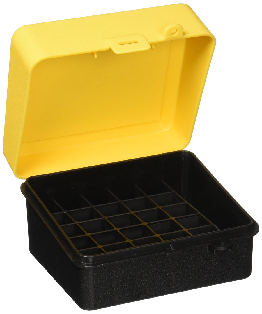 Plano 20 Gauge Shot Shell Box, Black, Plastic Ammo Storage Crate, Shotgun Shell Case Can, Small Ammo Box with Dependable Closures and Deep Individual Slots, Holds Up to 25 Rounds