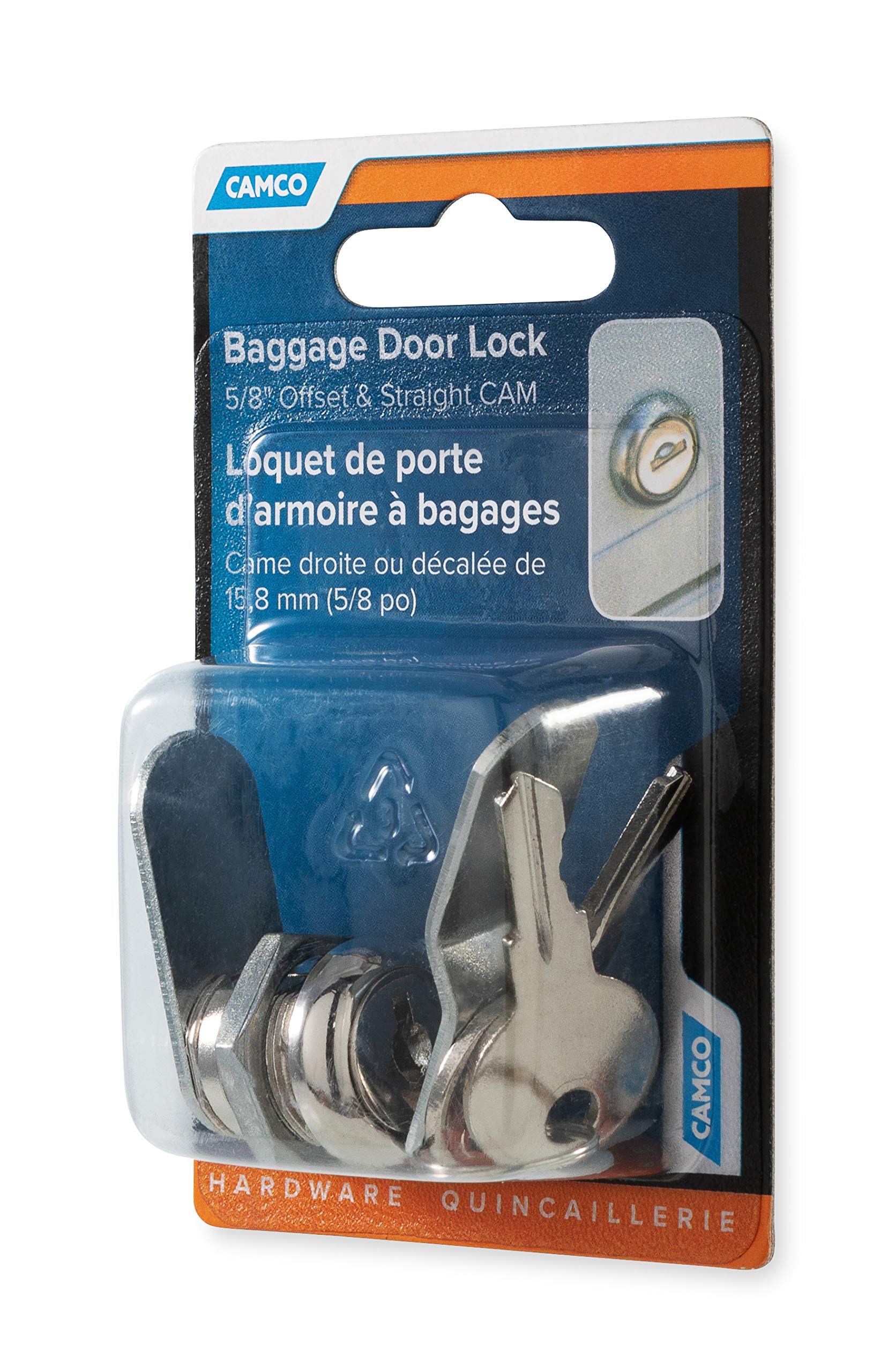 5/8" Offset Camco Baggage Lock, Multicolor