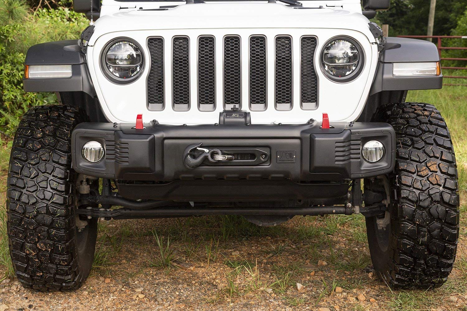 Rugged Ridge Front Spartacus Bumper for Jeep Wrangler/Gladiator | Stubby, Steel, Black | 11544.24 | Fits 2018-2025 Jeep Wrangler JL; 2020-2025 Jeep Gladiator JT