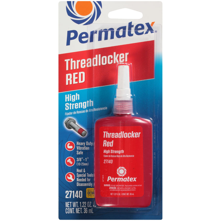 27140 Permatex High Strength Threadlocker Red, 36 ml