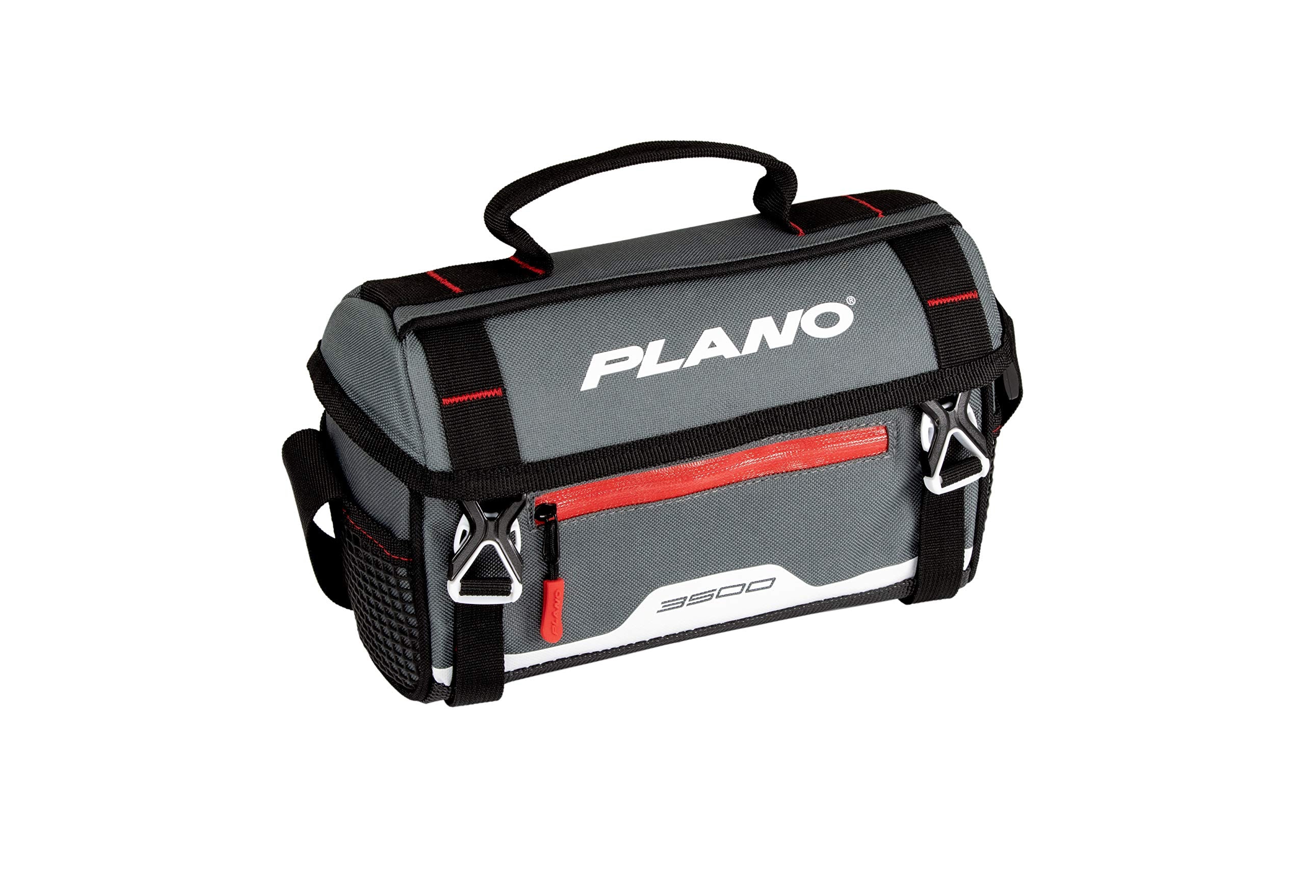 3500 Plano Weekend Series Softsider Tackle Bag, Gray Fabric, Includes 2 3500 Stowaway Storage Boxes, Soft Fishing Tackle Bag for Baits & Lures, Water-Resistant