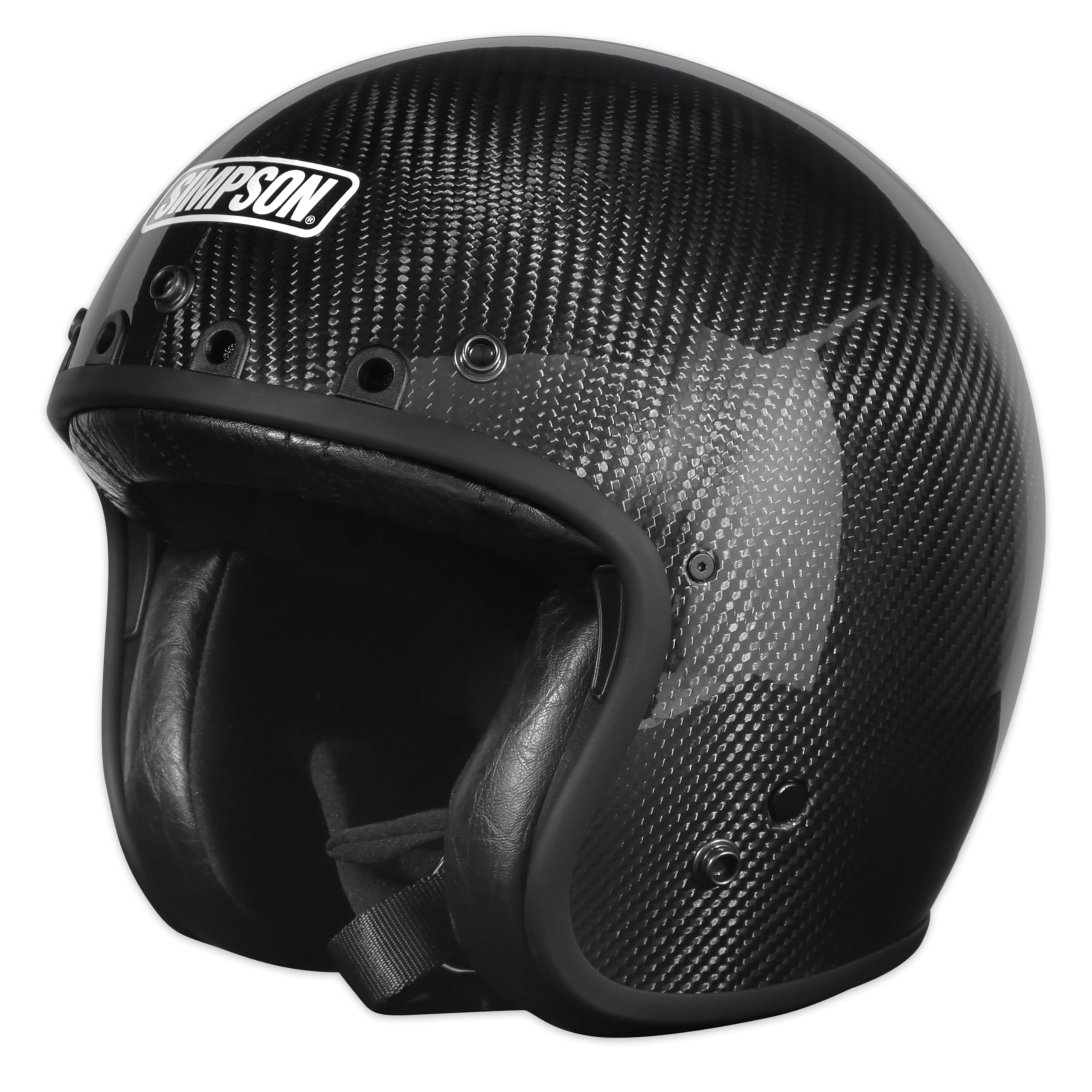 Motorcycle Simpson CHOPCXS Chopper Helmet Adult Extra Small -Carbon Fiber