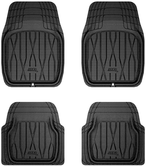 Universal 3D MAXpider All-Weather Hybrid Rubber Floor Mats for Cars Trucks SUV (Large)