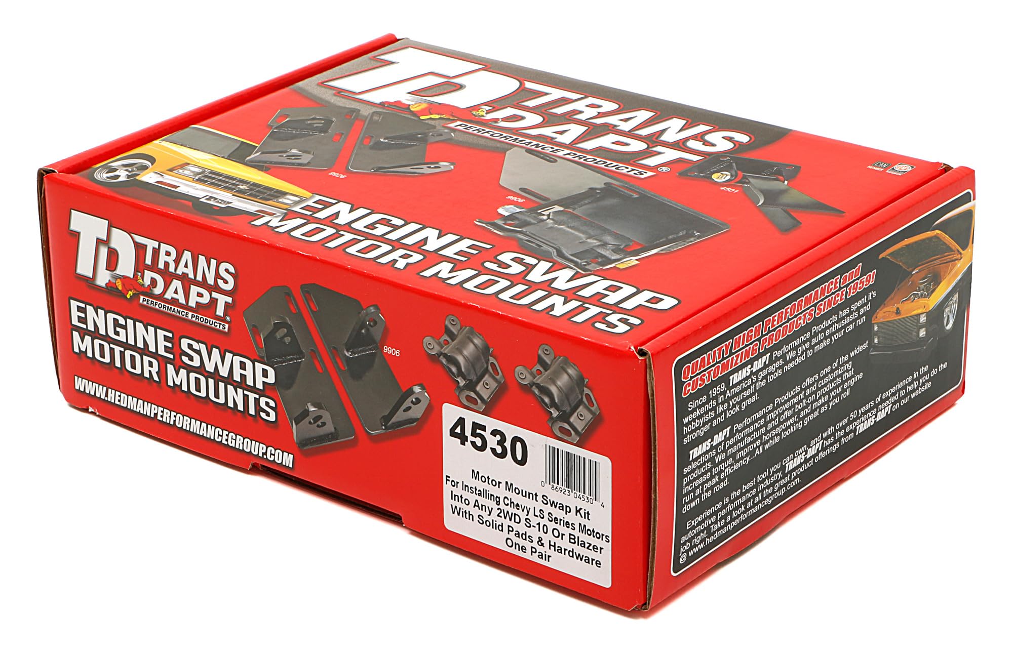 LS S10 2WD TRANS-DAPT PERFORMANCE MOTOR MOUNT KIT (4530)