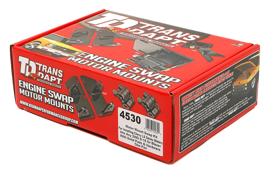 LS S10 2WD TRANS-DAPT PERFORMANCE MOTOR MOUNT KIT (4530)