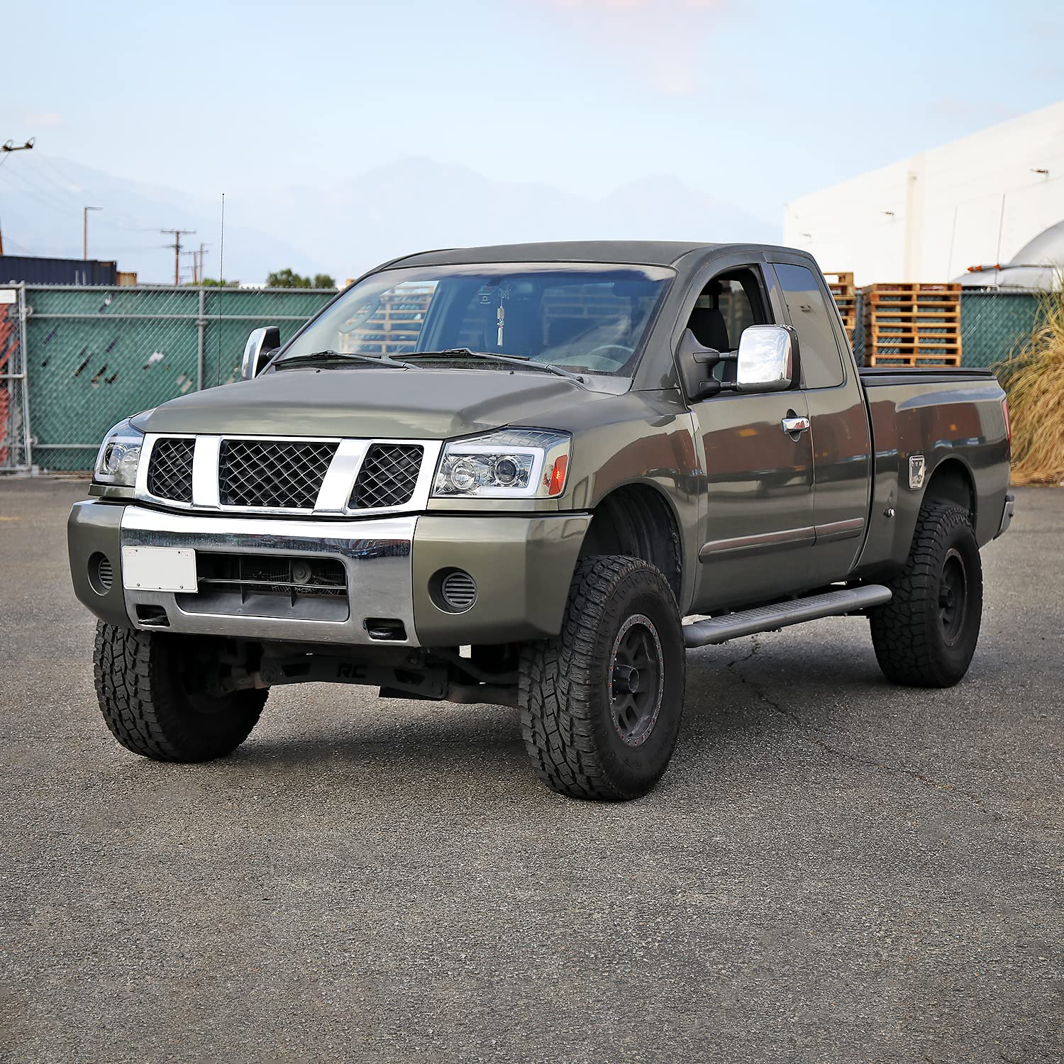 Spec-D Tuning Projector Smoke Headlights w/Sequential LED Turn Signal Compatible with 2004-2015 Nissan Titan, 2004-2007 Nissan Armada, Left + Right Pair Headlamps Assembly
