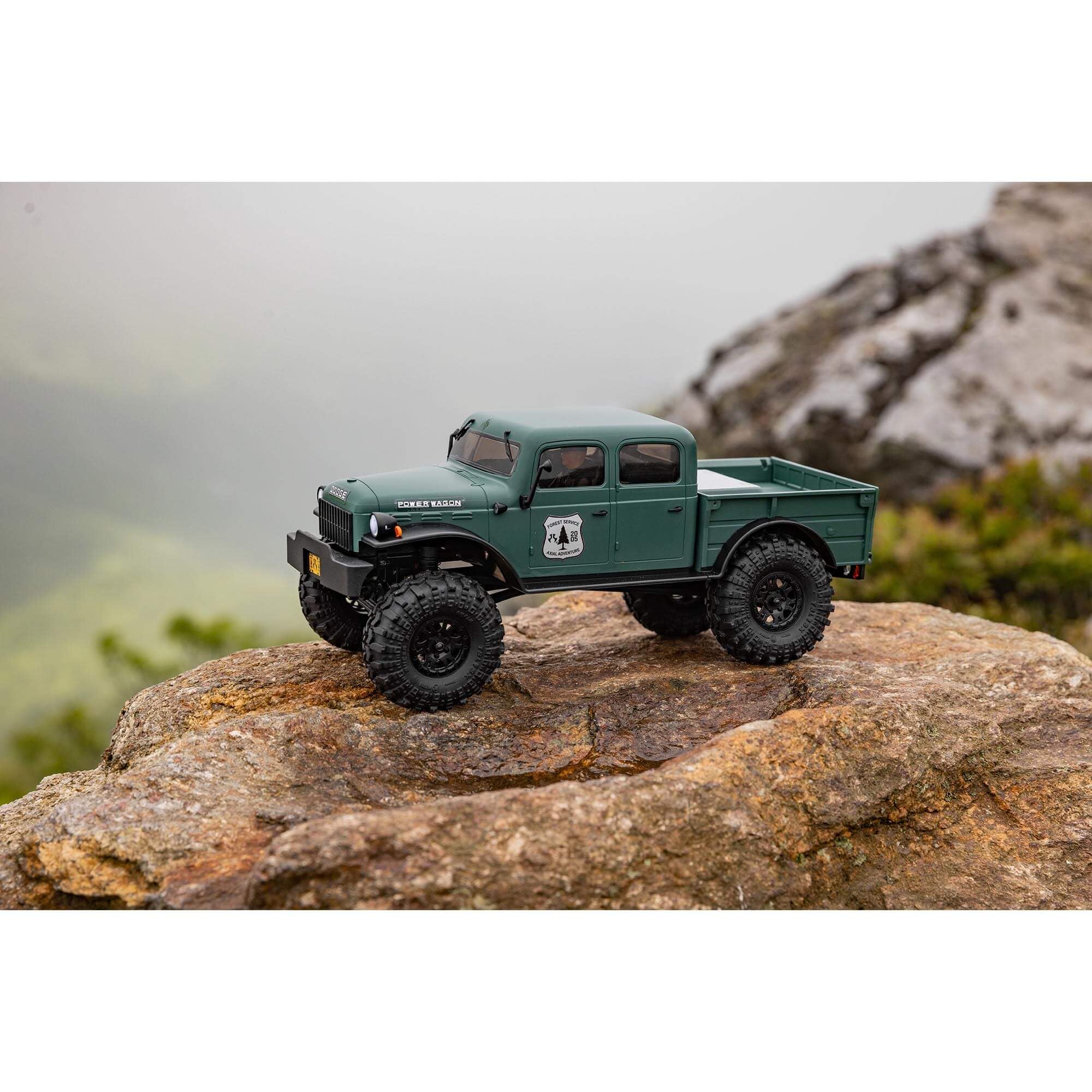 Axial RC Truck SCX24 4 Door Dodge Power Wagon Green 1/24 4 Wheel Drive-RTR (Everything Included to Run Needed) AXI00007T2