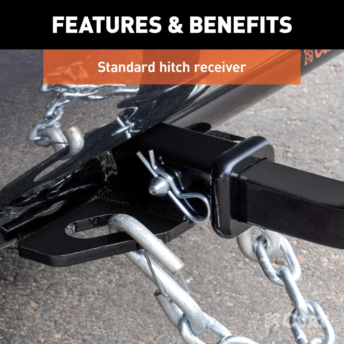 CURT Class 2 Trailer Hitch, 1-1/4-Inch Receiver, Compatible with Mitsubishi Eclipse Cross Select