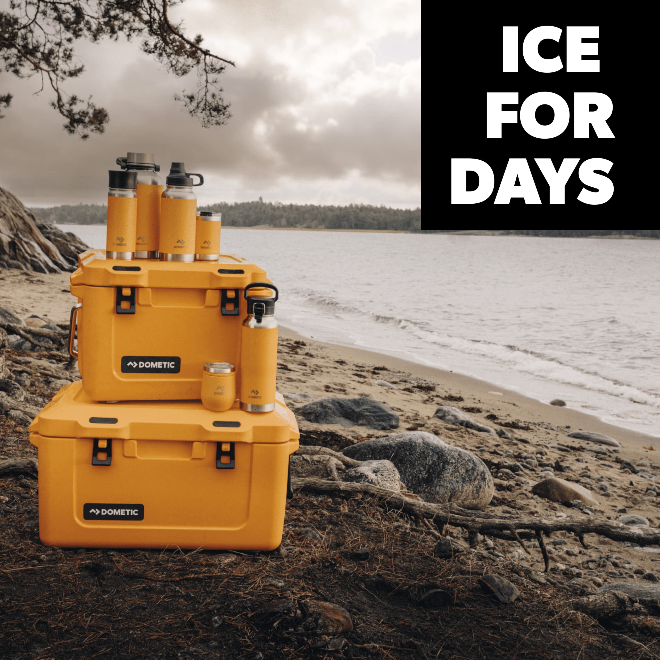 Dometic 20L Patrol Insulated Hard Cooler, Mango, Ice Chest and Passive Cool Box, Fits 15 Cans