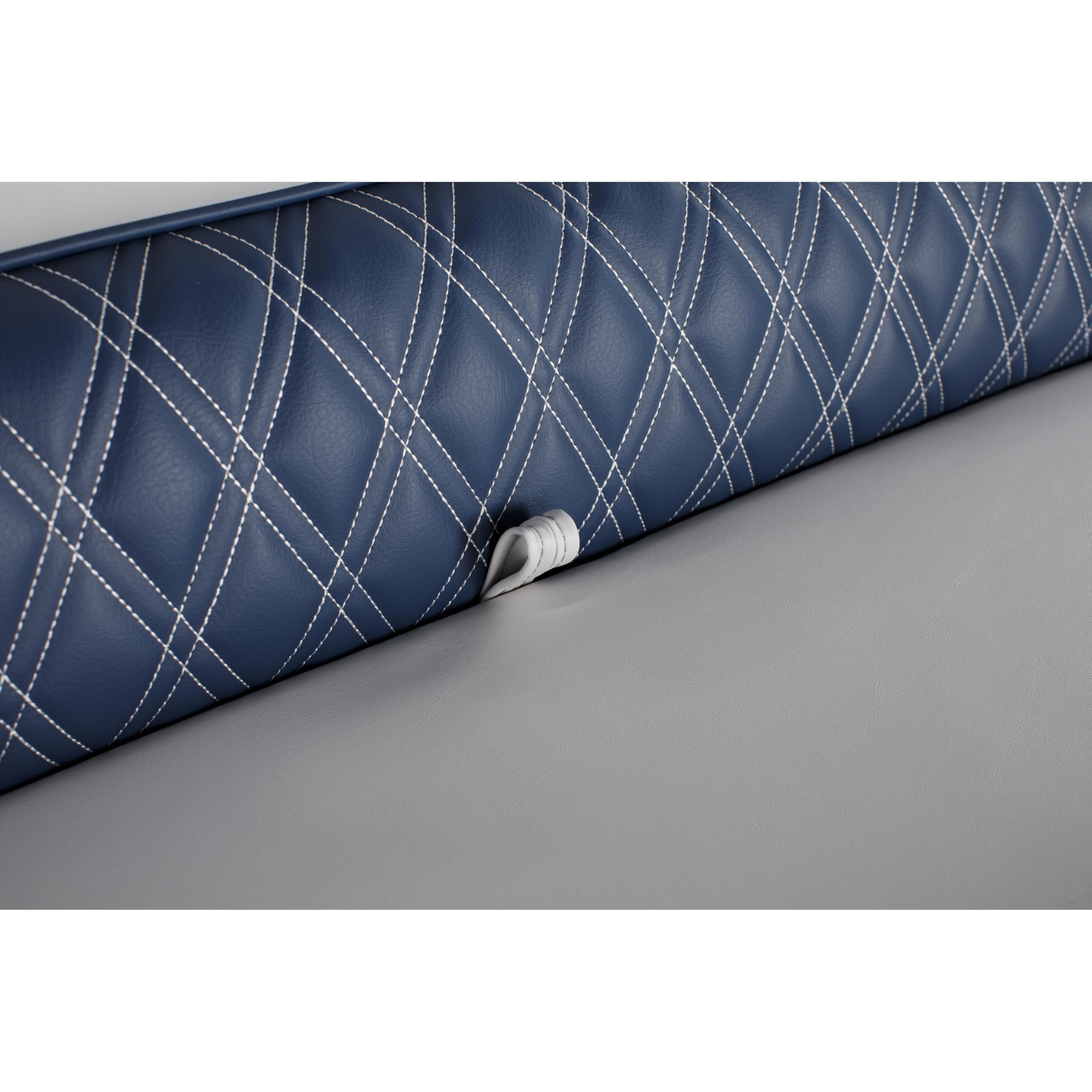 Sunset Collection Lippert 36" Angled Pontoon Bench Seat, Fits Against Helm Station, Contoured Foam Cushioning, Durable Marine-Grade Vinyl, Dry Storage, Poly Frame, 36"L x 28"W x 30"H - 2024021318