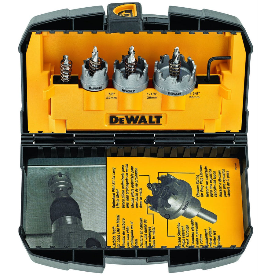 DEWALT Metal Cut DWACM1802 Carbide Holesaw Set, 3 Piece