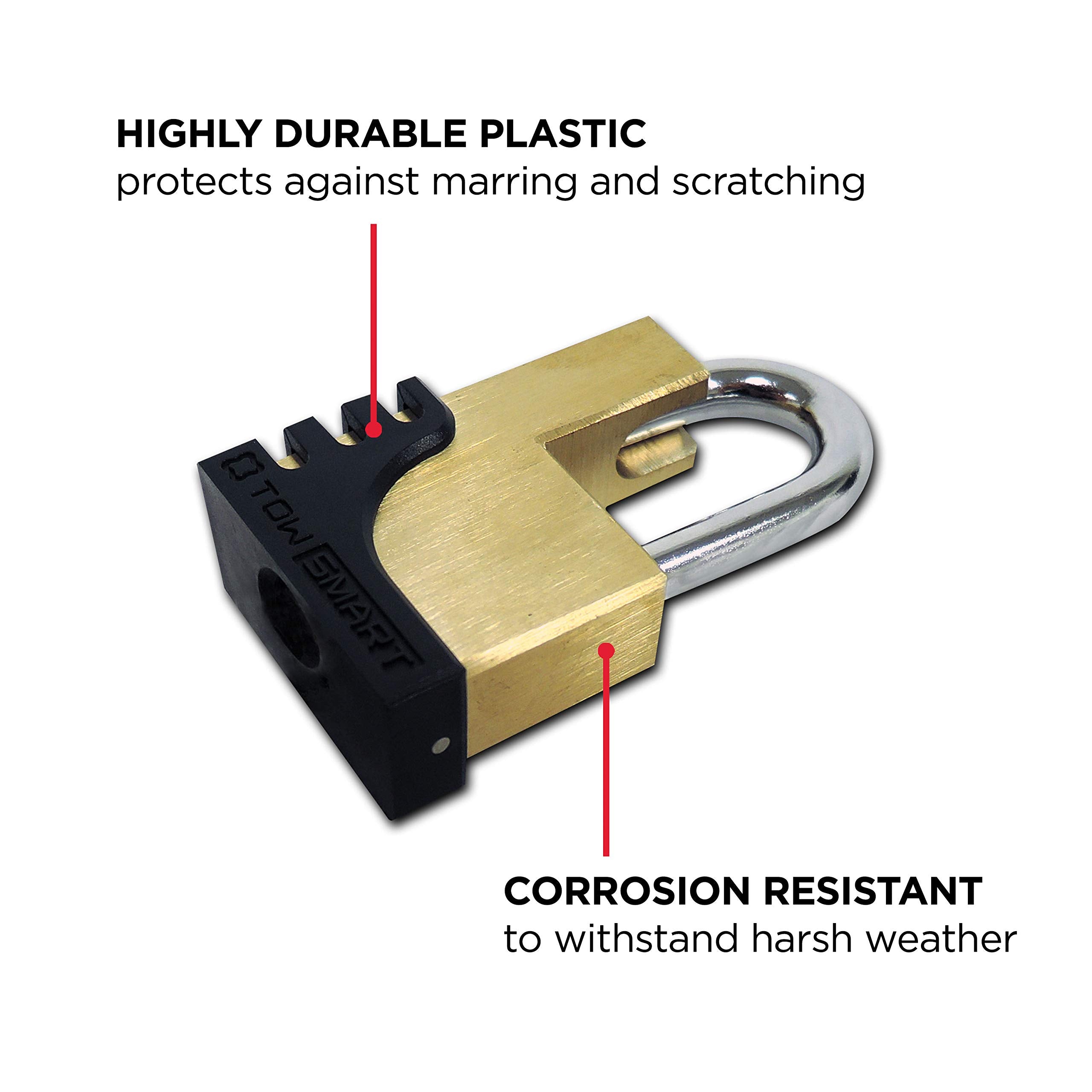 Coupler TOWSMART Anti-Theft Lock Kit, 1/2 in. and 5/8 in. Diameter Pin, Fits 1-1/4 in. and 2 in. receivers