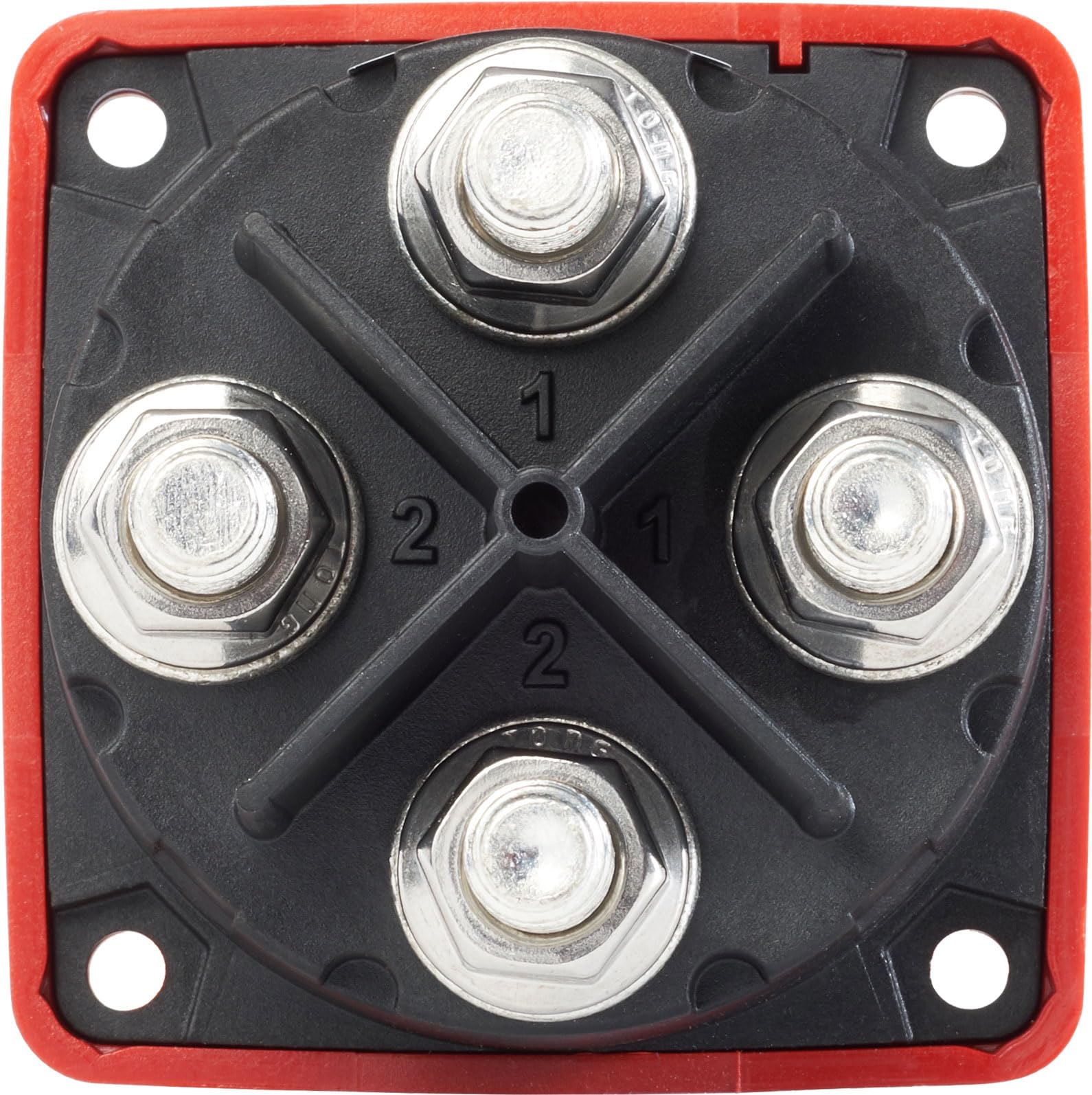 Blue Sea Systems m-Series Battery Switch Mini Dual Circuit Plus, 32V DC, 300A, Red