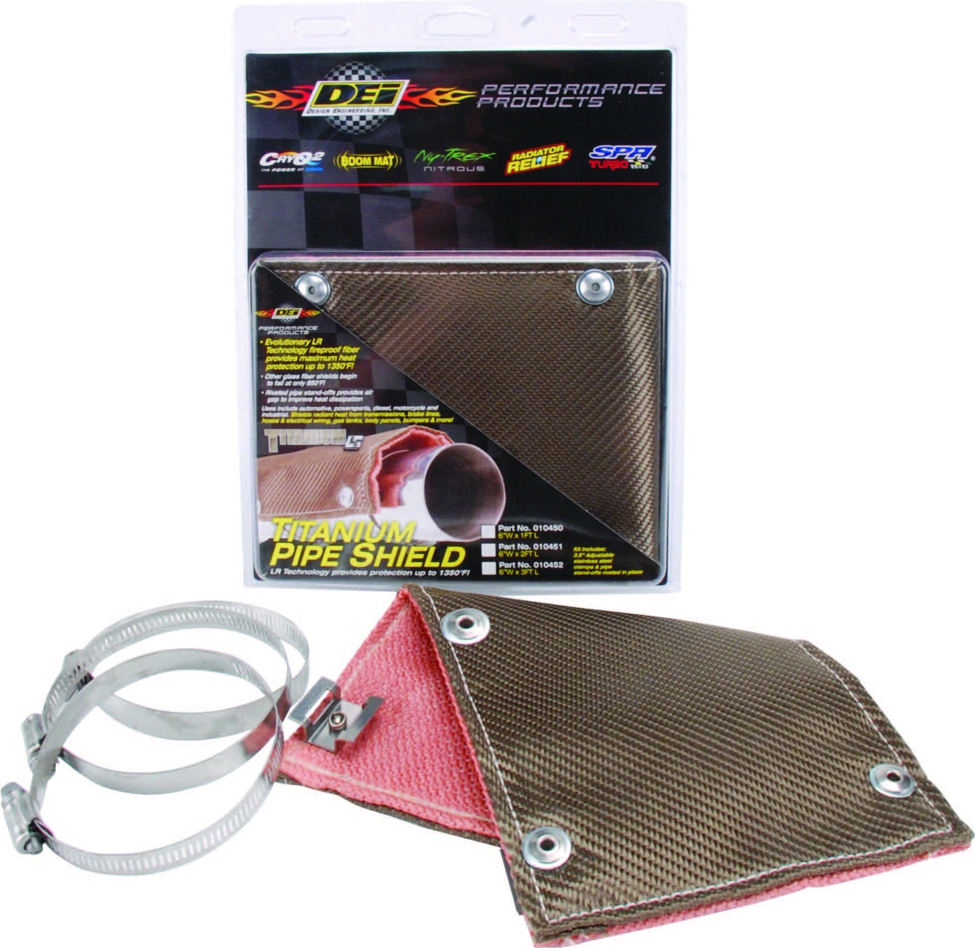 4" x 1' Design Engineering Titanium Pipe Shield Exhaust Heat Shield – Lightweight, Durable High-Temperature Resistant Wrap for Exhaust Pipes and Tubes, Superior Heat Protection and Insulation