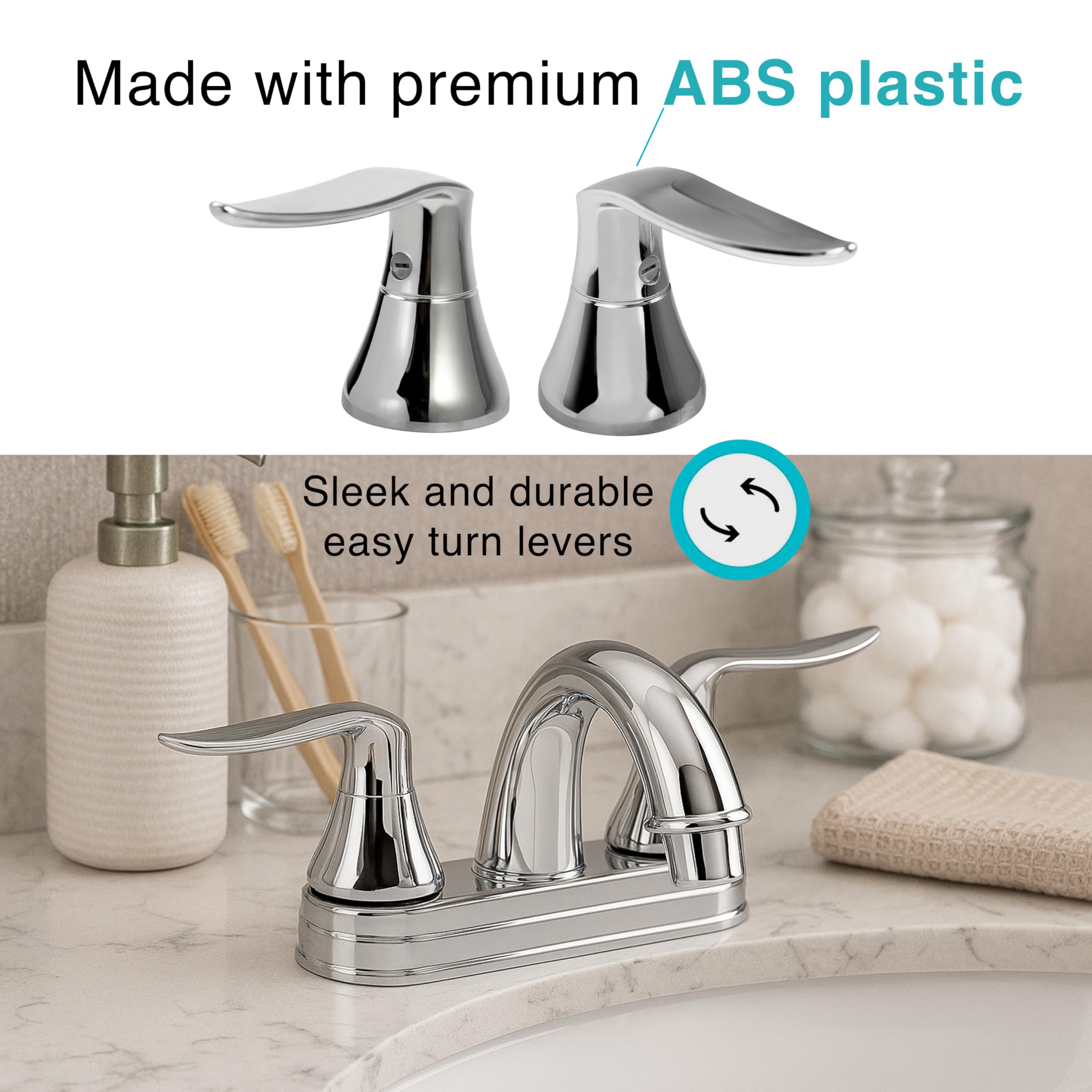 Dura Faucet Lever Handles Elegant Style (Brushed Satin Nickel)