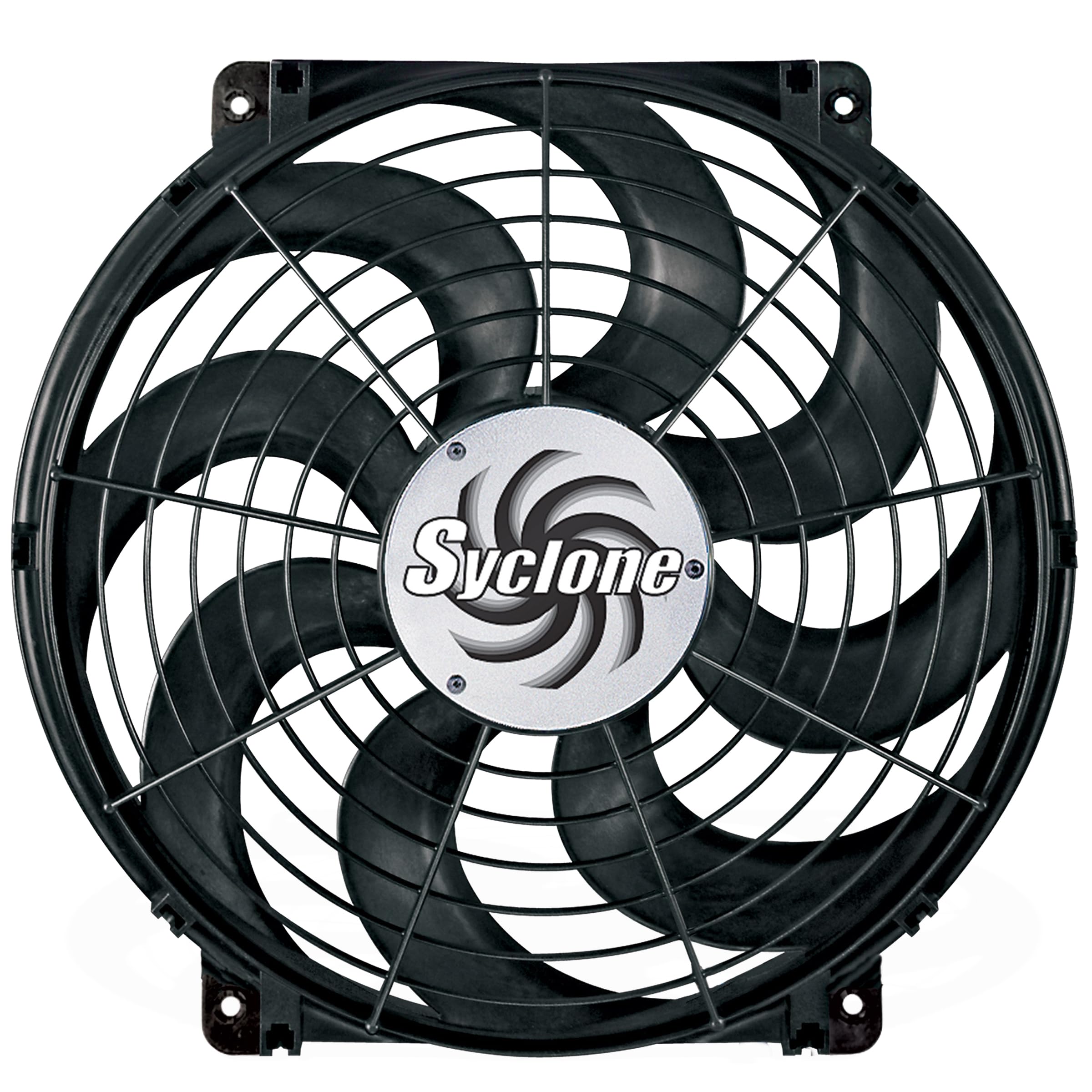 Syclone Flex-A-Lite Black S-Blade Reversible Electric Fan, Pusher-Puller Fan (398), 16 Inches