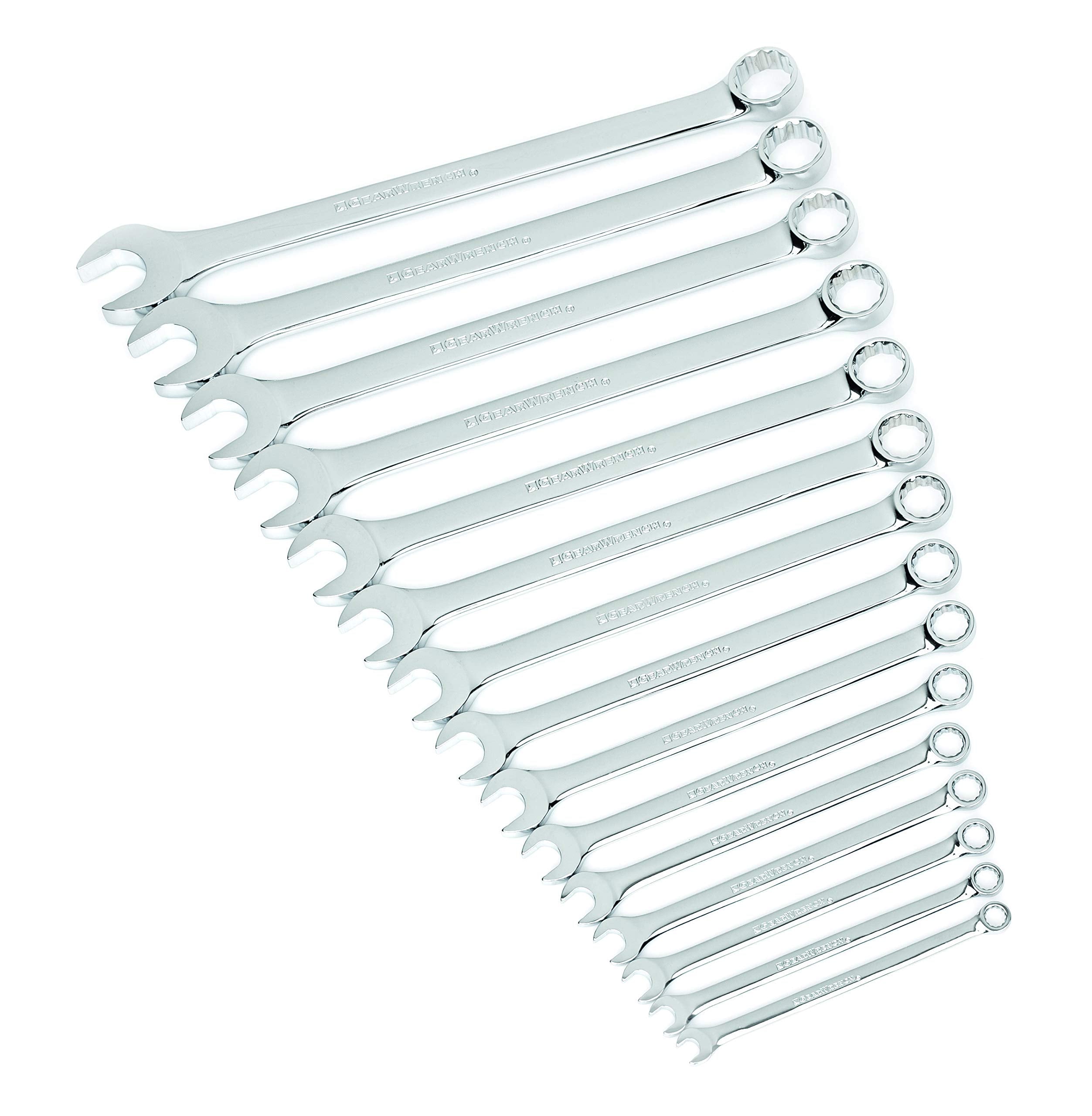 15 Pc. GEARWRENCH 12 Pt. Long Pattern Combination Wrench Set, SAE - 81901