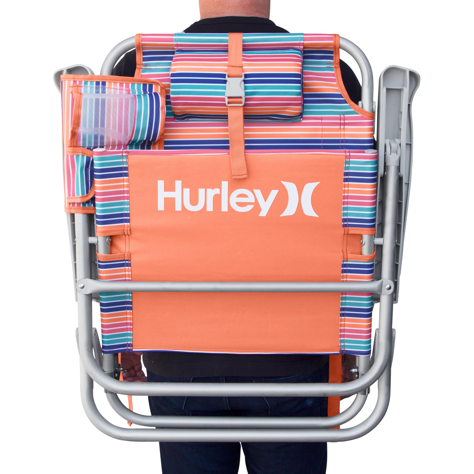 Sherbet Hurley Deluxe Backpack Beach Chair, One Size