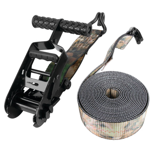 Camo Tie Down Strap Performance Tool W1854 2-Inch X 16' - Heavy Duty Ratchet Straps with Quick Release for Secure Cargo Transport and Outdoor Adventures