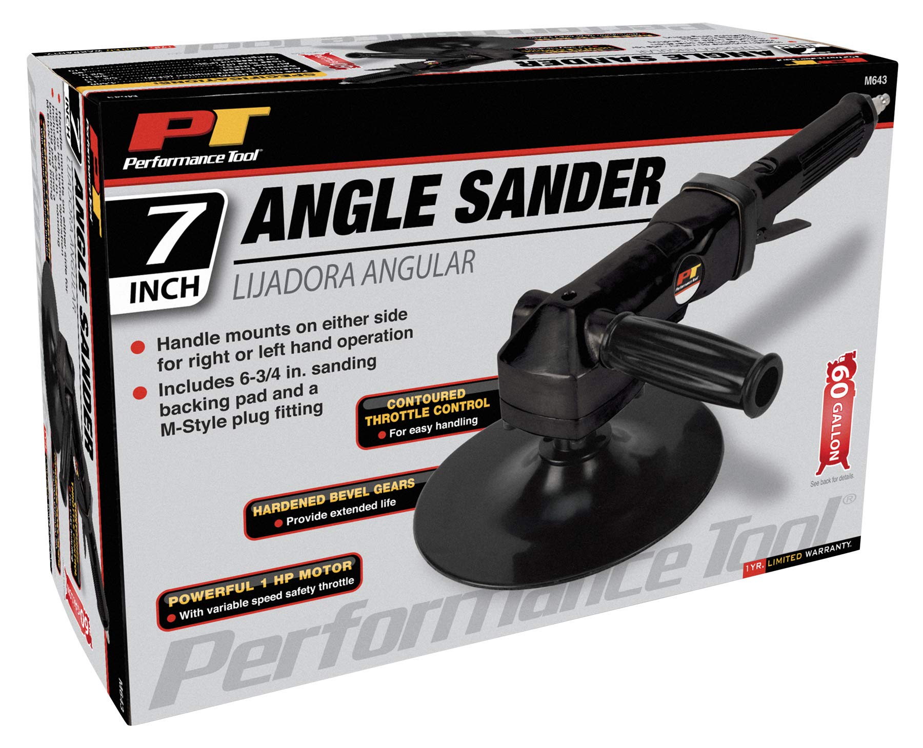 M643 Performance Tool 7-Inch Horizontal Angle Sander