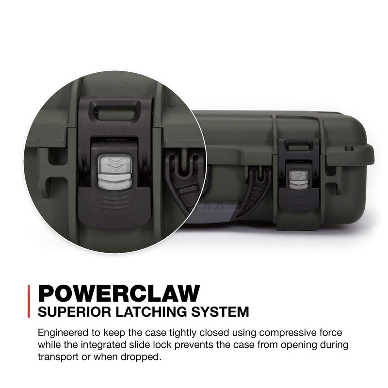 Waterproof Nanuk 910 Hard Case with Foam Insert for DJI Mavic Mini 2 Fly More - Olive