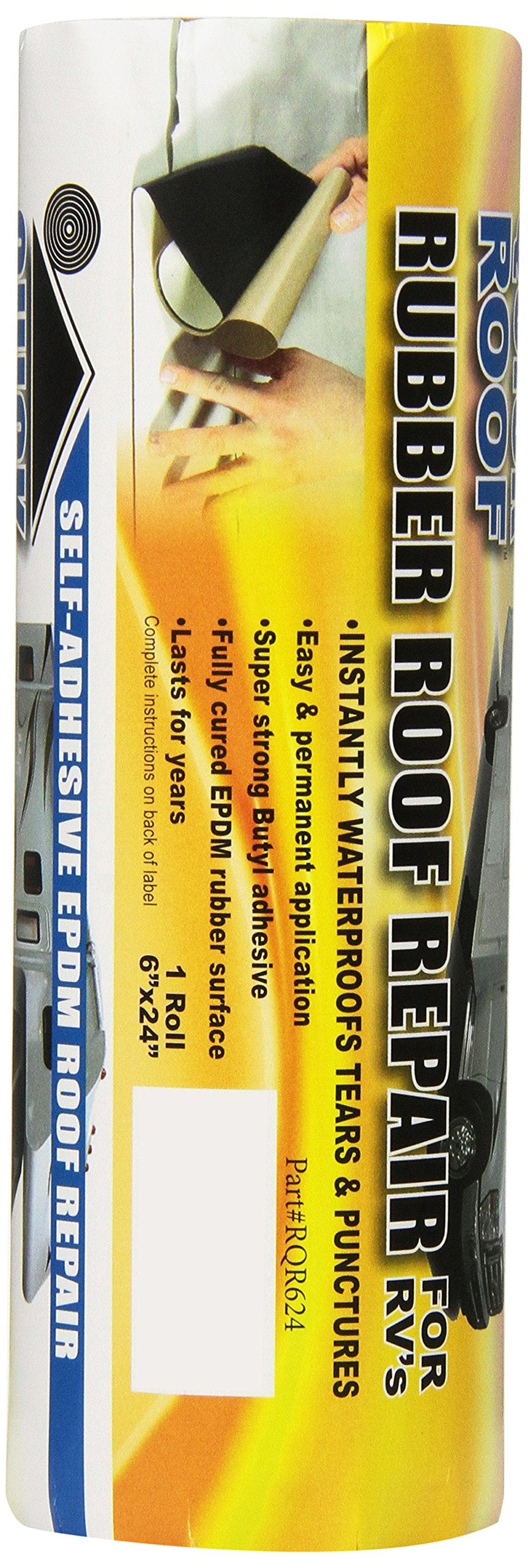 Rubber Cofair RQR624 6"X24" Quick Roof Patch Kit , Black