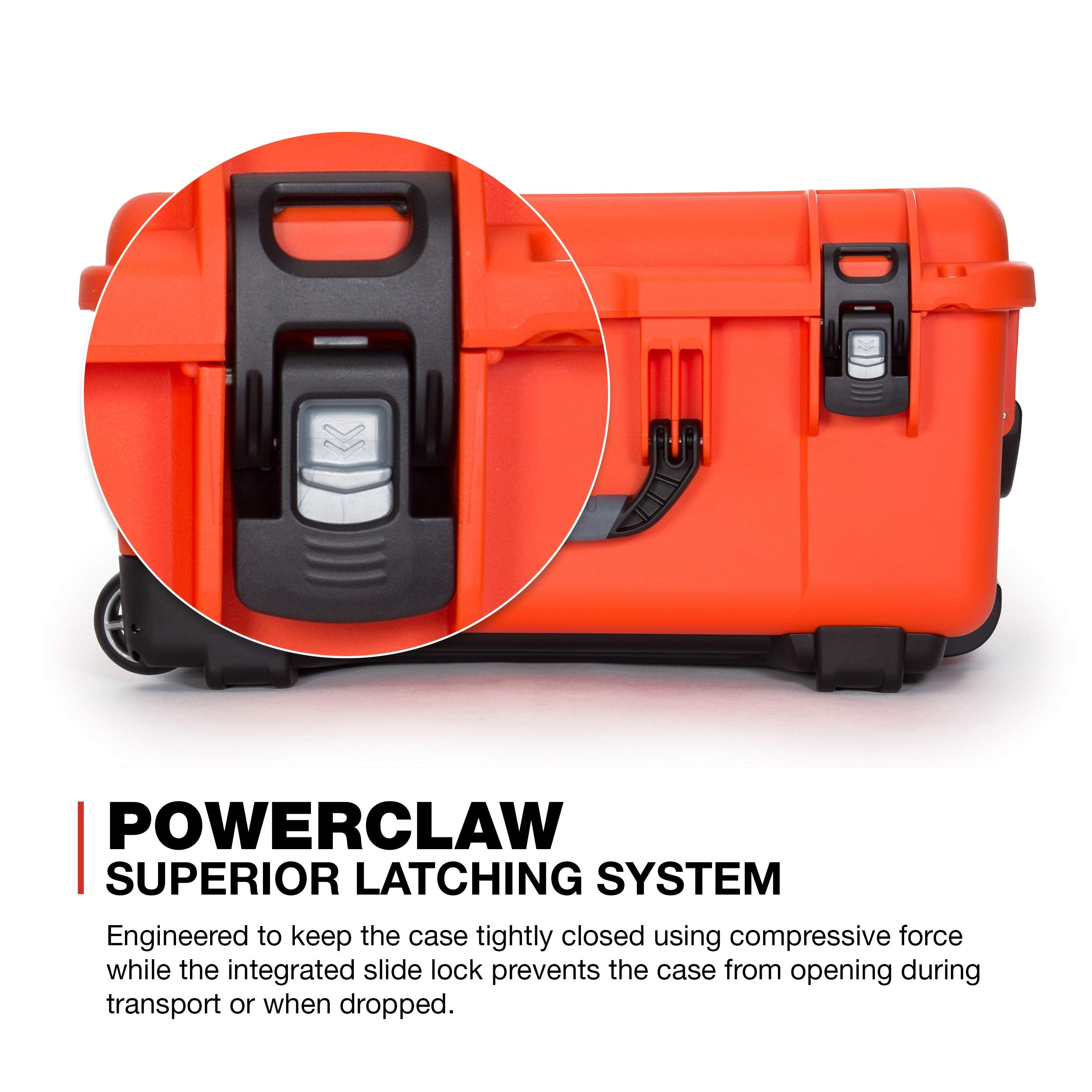 950 Nanuk Waterproof Hard Case for Pistols 15UP w/Wheels - Orange