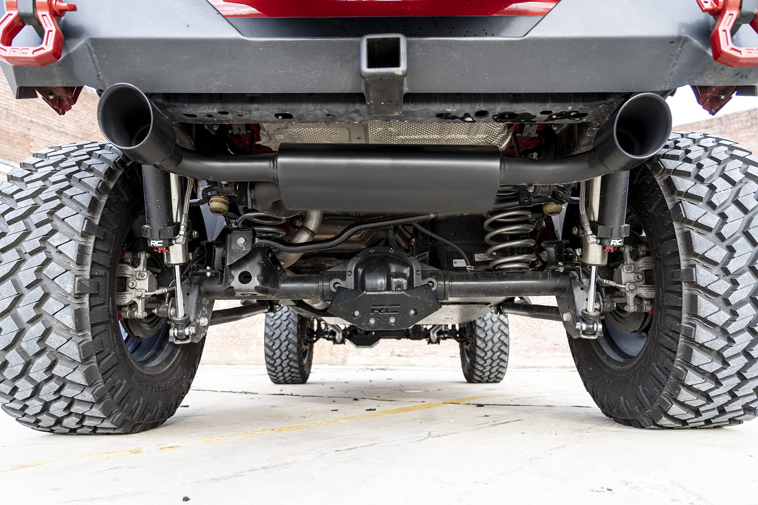 Rough Country Performance Black Dual Outlet Exhaust for 18-25 Jeep JL - 96003