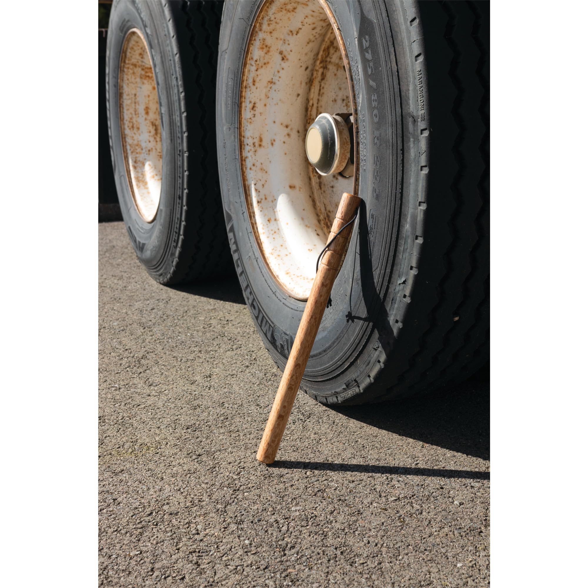 W3069 Performance Tool 18-in, 10 Ounce Solid Wood Tire Thumper for Checking Tire Pressure on Large Vehicles, Buses, Semi-Trucks, RVs, Trailers, SUVs with Hardwood Construction and Wrist Strap