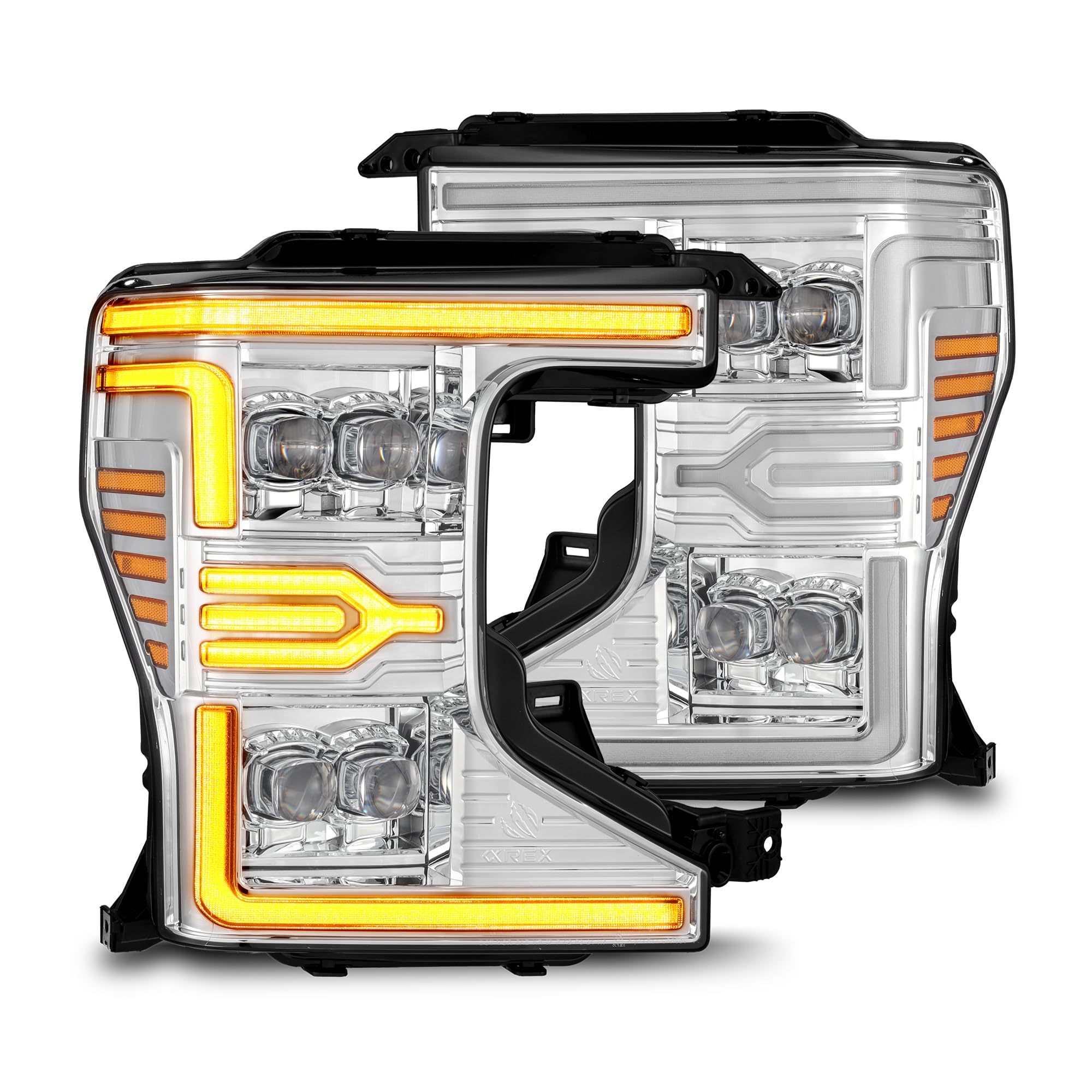 NOVA-Series AlphaRex Projector Headlights for 20-22 Super Duty LED Chrome