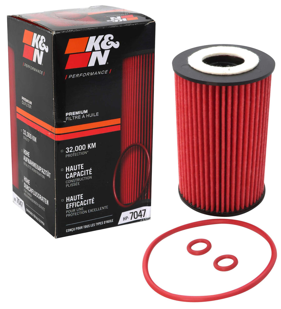 K&N Oil Filter Premium: 20,000 Mile Engine Protection, High Capacity/High Efficiency: Compatible with 2003-2023 Audi/Volkswagen: (See Product descriptions for Select Models) HP-7047