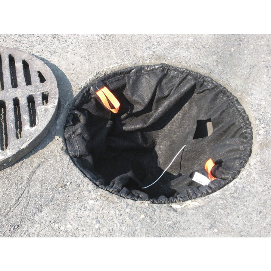 StormNest Eagle T8701 Catch Basin Insert, Sediment, Round, Adjustable, 24" - 26", Black