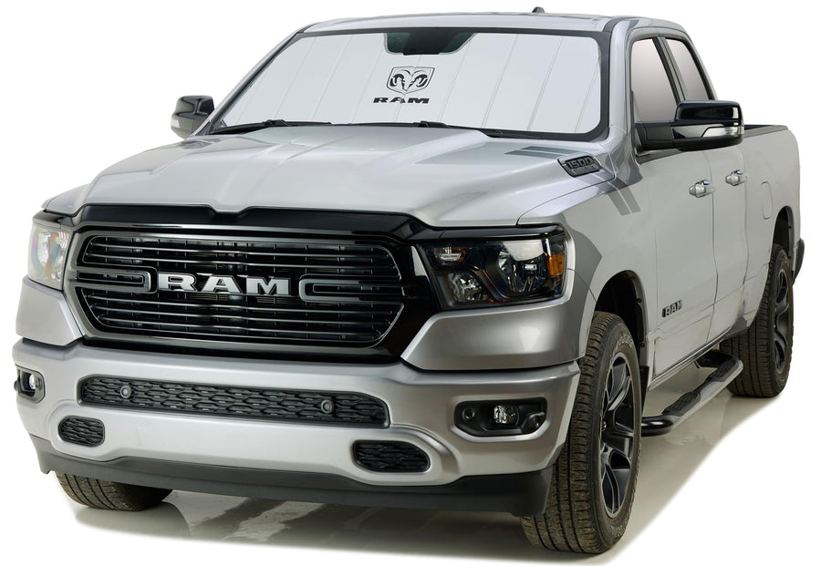 Covercraft Stacked Logo Ram Truck UVS100 Original Sunscreen | Fits 2010-2018 Dodge Ram 2500/3500 | Silver