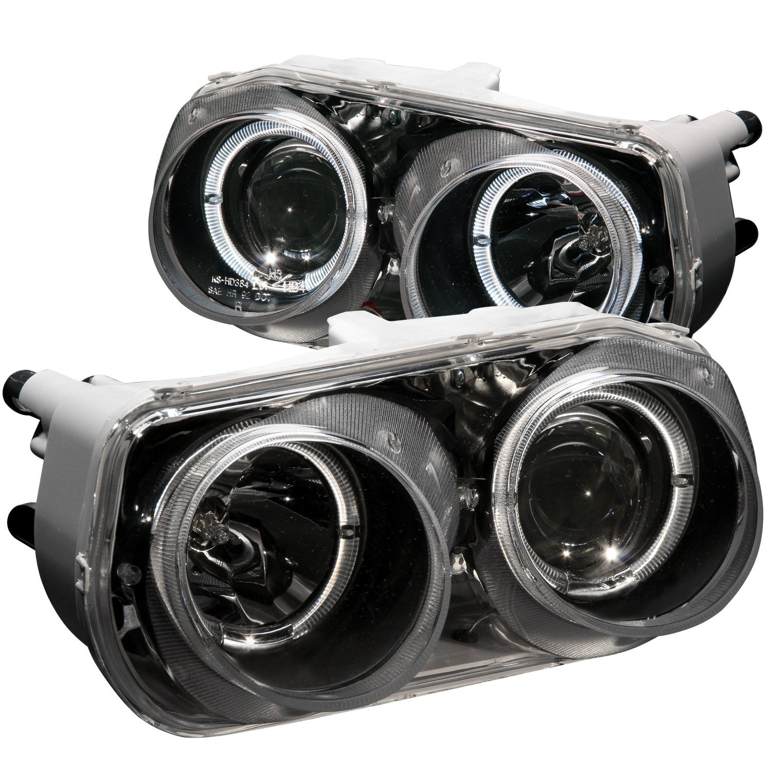 Acura Integra Anzo USA 121003 Projector with Halo Black Headlight Assembly - (Sold in Pairs)