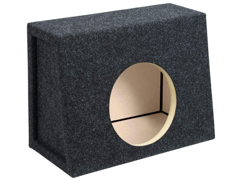 Atrend 8 inch Carpeted Single Truck Sealed Enclosure Car Subwoofer Speaker Box - Improves Audio Quality, Sound and Bass - High Grade MDF Construction with Nickel Finish Speaker Terminal - Black